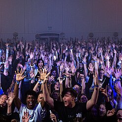 eine Menge Menschen bei einem Konzert