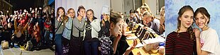 eine Gruppe von Menschen, die in einem Raum stehen